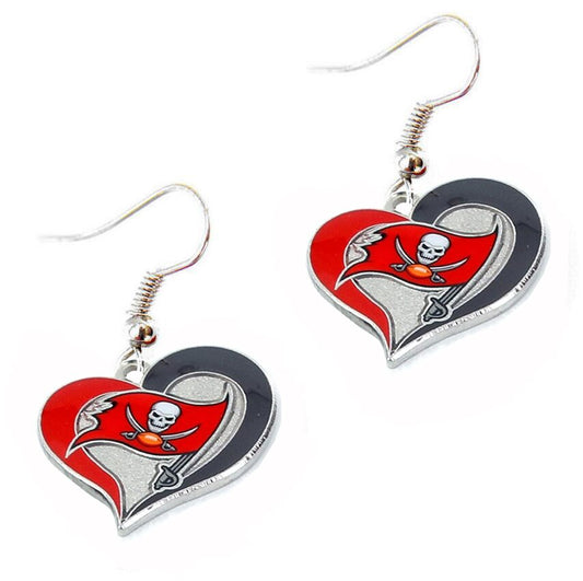 32 DIY Football Team Logo Rugby Heart Shape Sports Teams Earrring