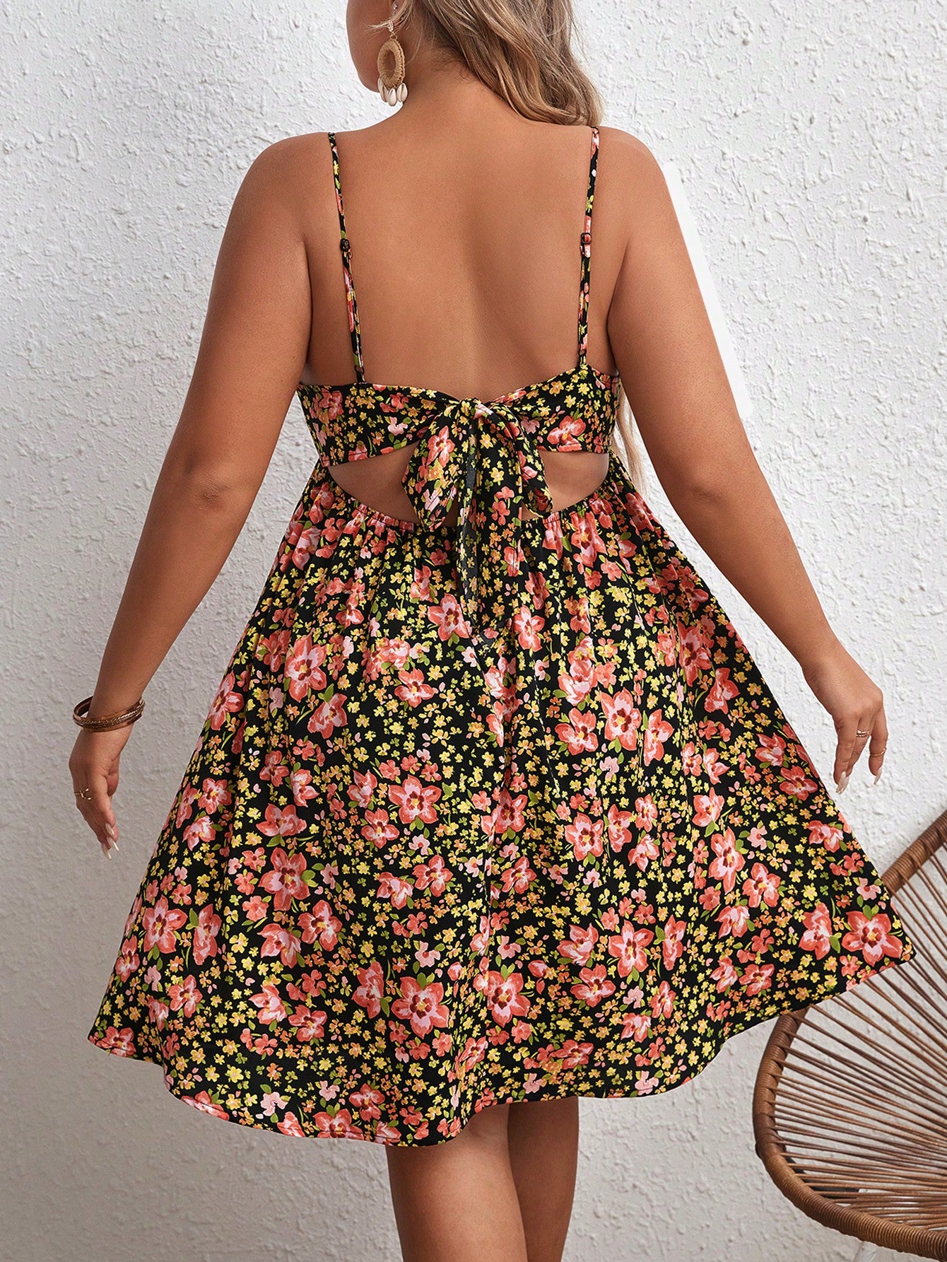 WYWH Plus Floral Print Cami Dress