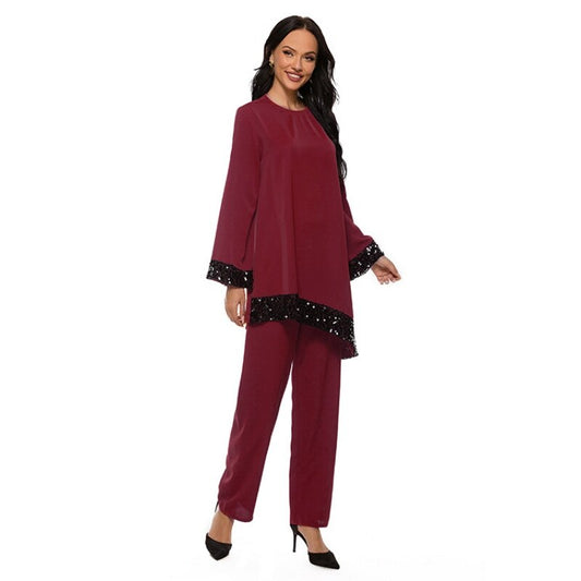 ETOSELL Muslim Women Two Piece Sets Outfits Urban Tracksuit Long Sleeve