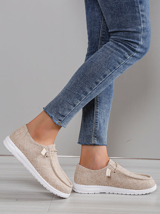 Canvas Lace-up Front Casual Shoes