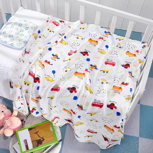 110x120cm 4 Layers Muslin Bamboo Cotton Newborn Baby Receiving Blanket Swaddling