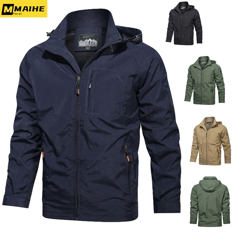 Camping Hiking Jacket Men Spring Autumn Outdoor Sports Breathable Coats Climbin