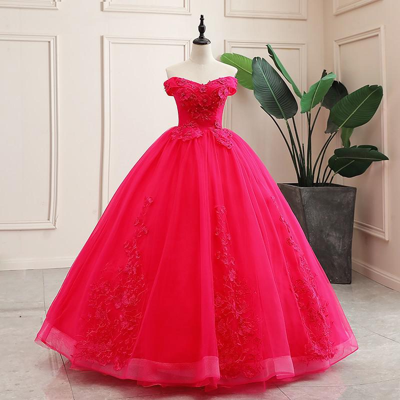 Purple Vestidos De Quinceanera Dresses Elegant Ball Gown Sweet Flower Off Should