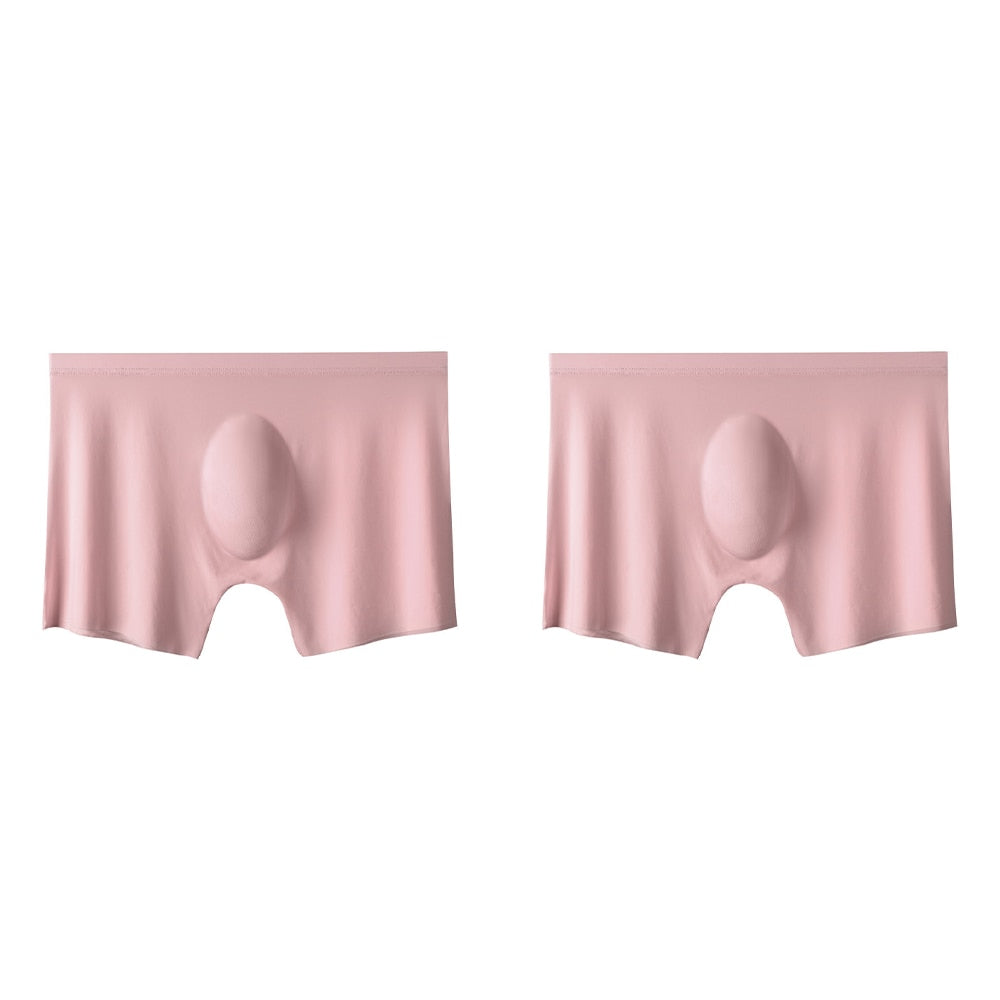 2Pcs Men Panties Mens Ice Silk Boxers Seamless Underwear Man Ultra-thin