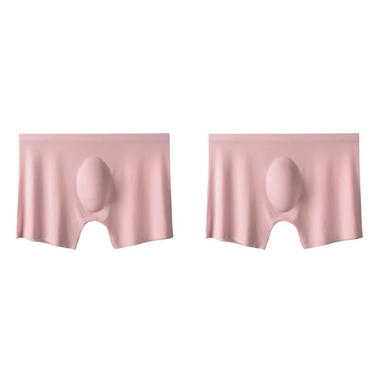 2Pcs Men Panties Mens Ice Silk Boxers Seamless Underwear Man Ultra-thin