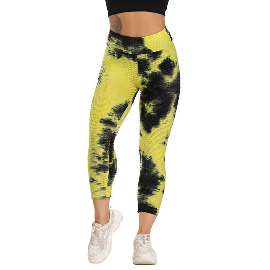 Calf-length Yoga Running Leggings High Waist Workout Push Up Leggins Sport Women