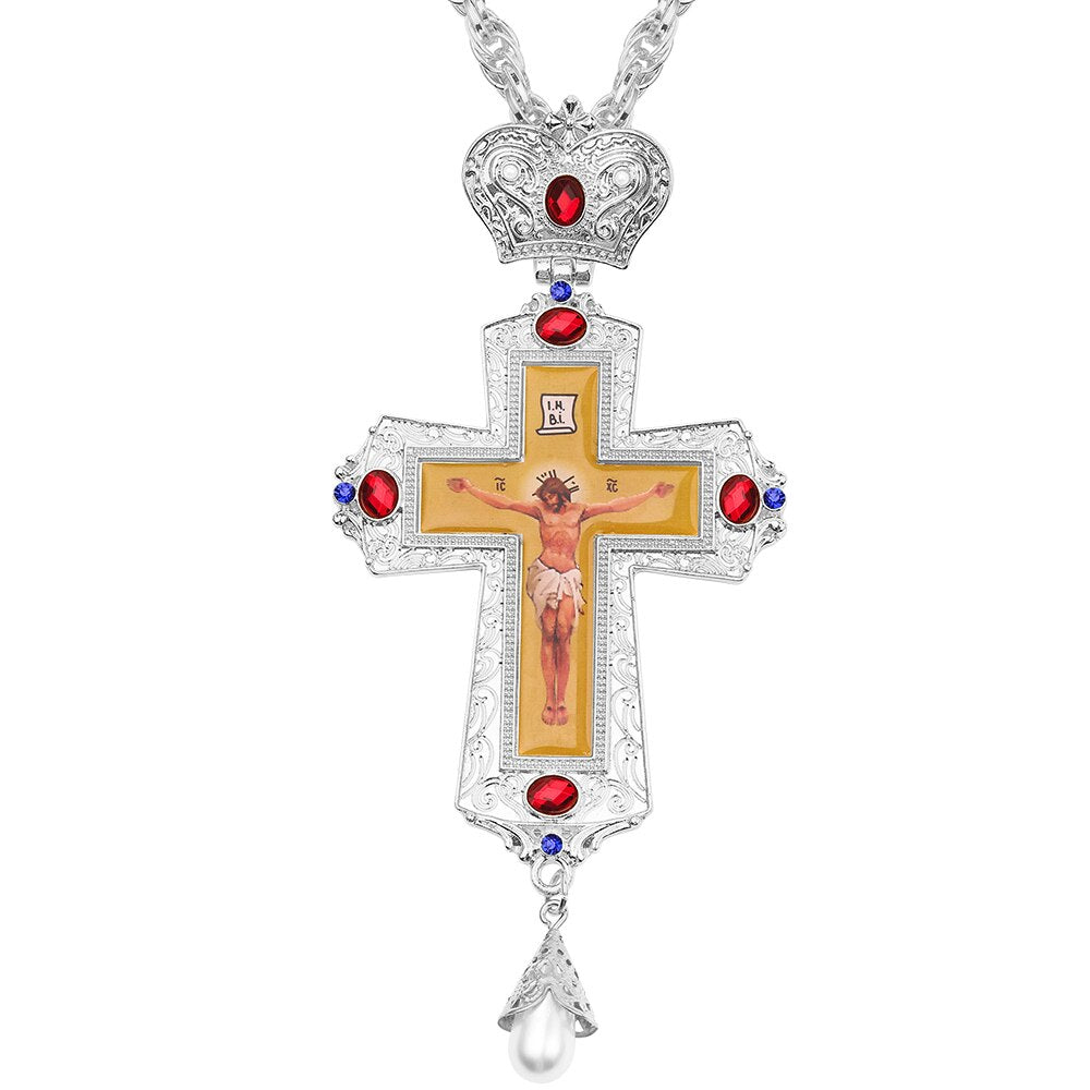 Orthodox Church High Quality Blessing Cross Necklace Crucifix Cross Christian