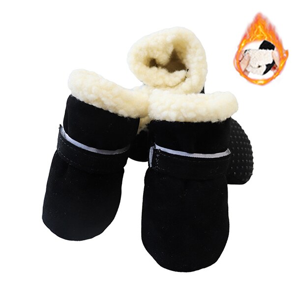 4pcs/set Winter Dog Shoes Anti-slip Pet Snow Boot for Small Large Dogs Cat