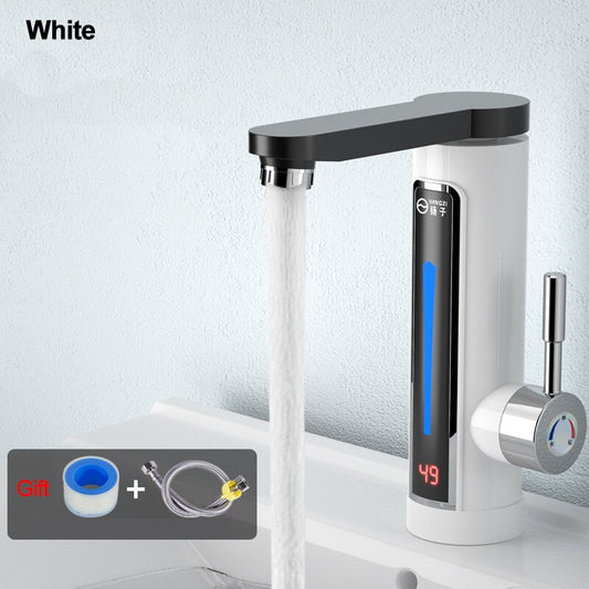 Instant Electric Water Heater Faucet Flow Heater Temperature Display Bathroom Ki