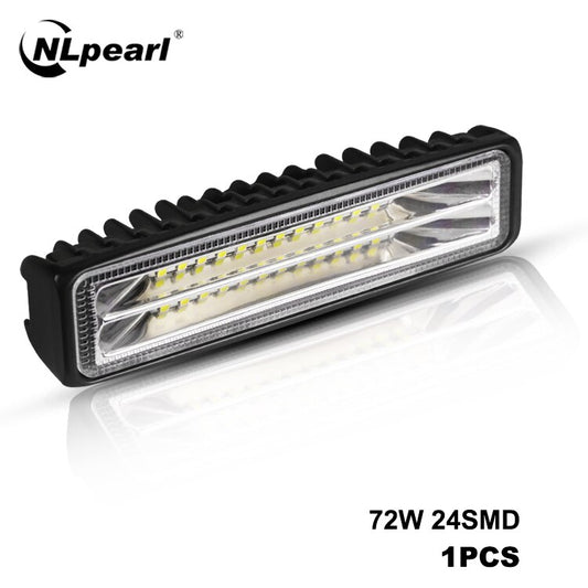 Nlpearl Light Bar/Work Light Led Fog Lights Off Road 4x4 48W Spot Beam Led Light