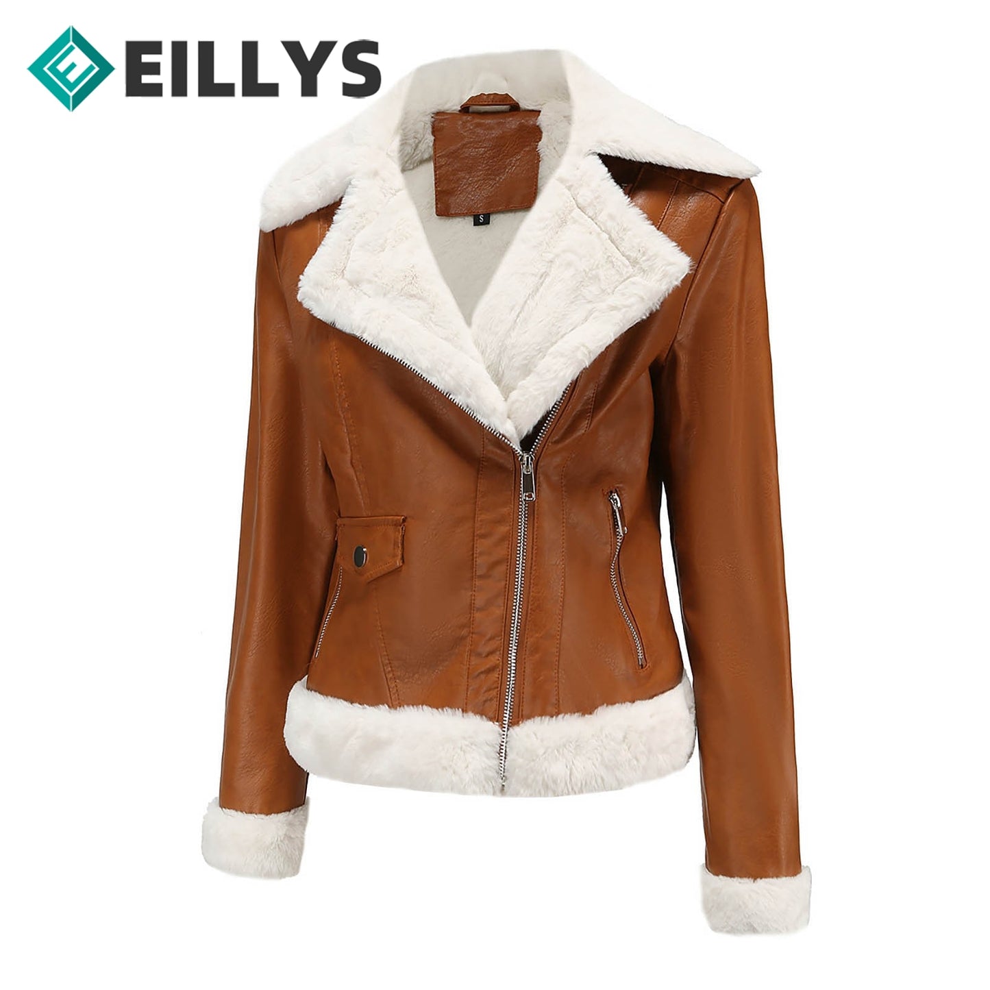 Warm Female Streetwear Coat Autumn Winter 2022 Retro Faux Leather Lamb Jackets