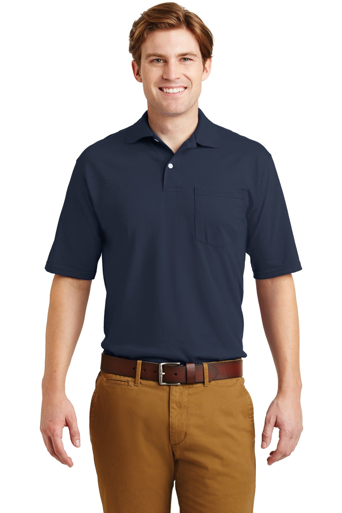 JerzeesÂ® -SpotShieldâ„¢ 5.4-Ounce Jersey Knit Sport Shirt with Pocket. 436MP