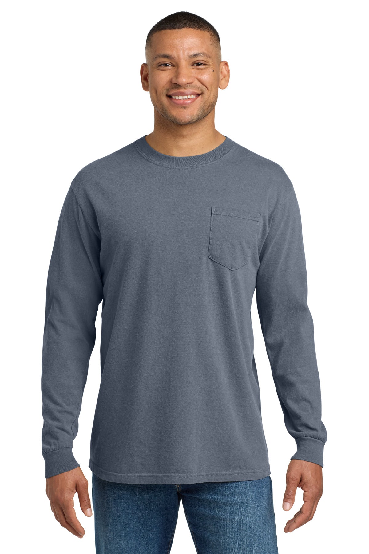 COMFORT COLORS Â® Heavyweight Ring Spun Long Sleeve Pocket Tee. 4410