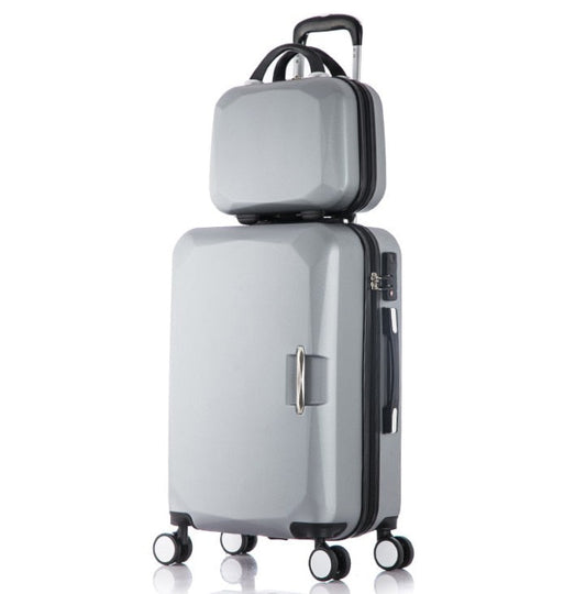 TRAVEL TALE 20" Abs Travel Suitcase Bag Spinner Hard Side Trolley Travel Luggage Set With Handbag