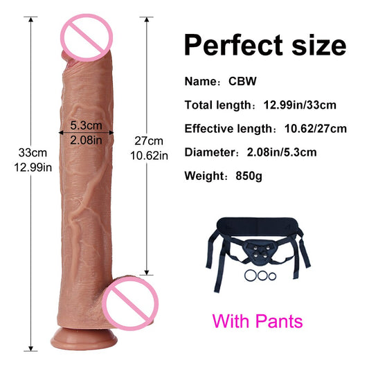 Super Huge Dildo Realistic Skin Soft Gorgeous Female Masturbator Erotic Products Strong Orgasm Silicone Suction Cup Women Big Dick