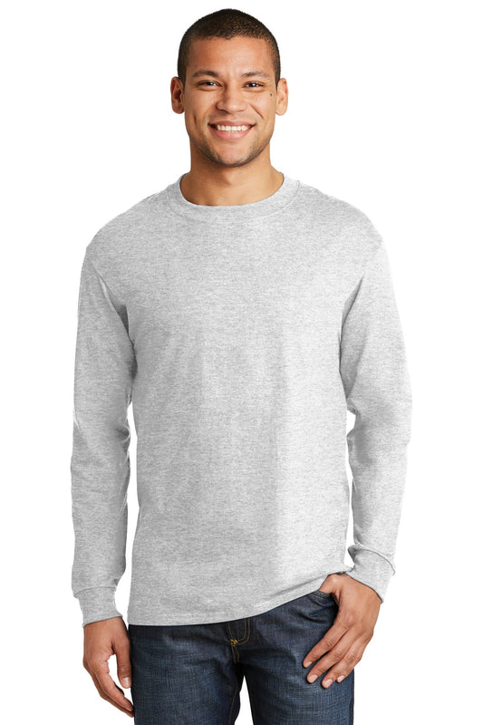 HanesÂ® Beefy-TÂ® -  100% Cotton Long Sleeve T-Shirt.  5186