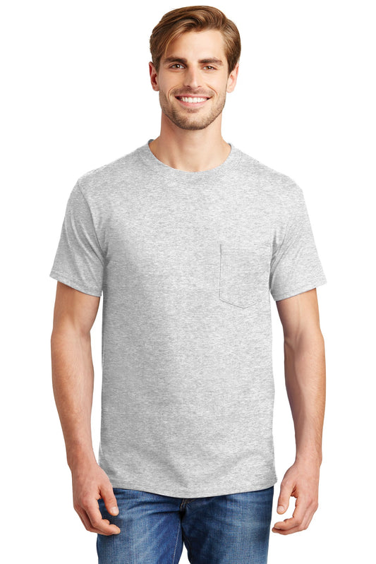 HanesÂ® Beefy-TÂ® - 100% Cotton T-Shirt with Pocket. 5190