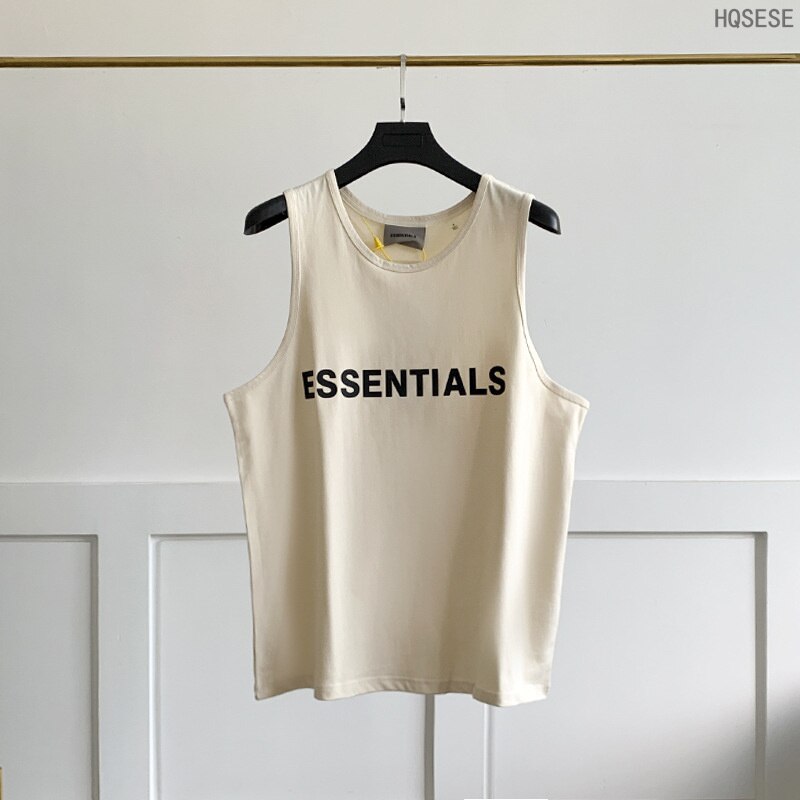 Essentials Tank Tops for Man 100% 1:1 Women's Oversized Vest Rubber Letters Man Sleeveless Shirt Summer Basketball Uniform