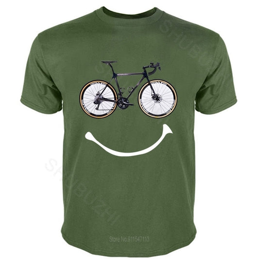 Men Black Tshirt Cycling LOVE Bicycle Athletic Sports Bike Happy Race Bicycle Mens Gray T-Shirt Funny Summer Teeshirt Bigger Top