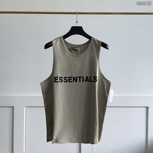 Essentials Tank Tops for Man 100% 1:1 Women's Oversized Vest Rubber Letters Man Sleeveless Shirt Summer Basketball Uniform