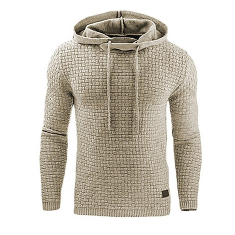 Warm Men's Solid Color Casual Hoodie Oversize Sweatshirt Sweatshirt With Zipper