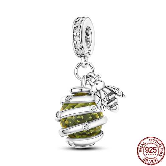 100% 925 Strerling Silver Bee Series Charms Fit Original Pandora Bracelet Beads