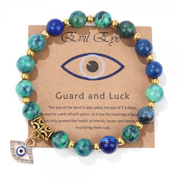 New Fashion Blue Evil Eye Bracelet For Women Gold Color Silver Color Adjustable