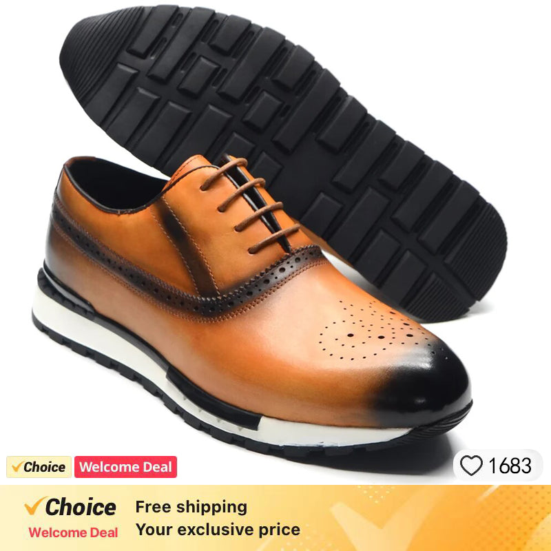 Crocodile grain Business Casual Sneaker the Shoes for Men Genuine Leather Lace