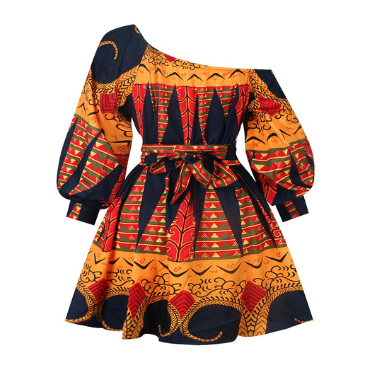 Women's African Cute Dress Traditional African Clothing Dashiki Ankara Bandage