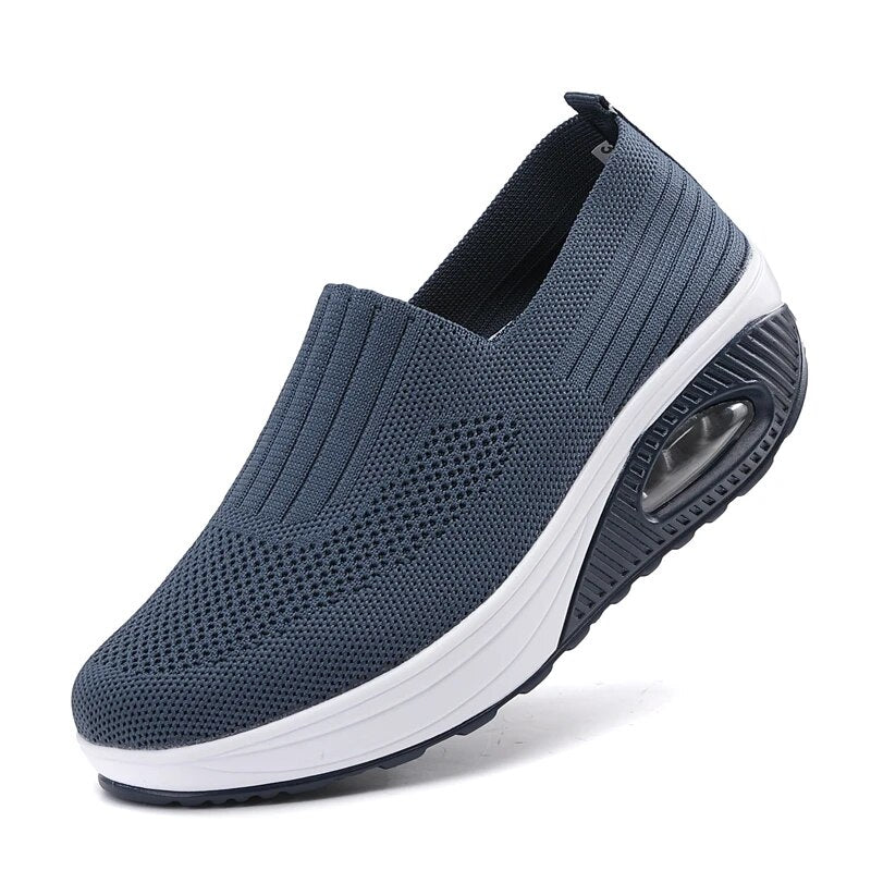 Women Walking Shoes Air Cushion Non Slip Orthopedic Shoes Ladies Platform Mules