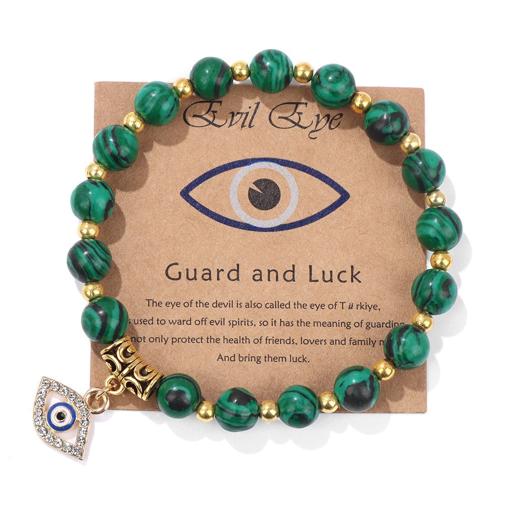 New Fashion Blue Evil Eye Bracelet For Women Gold Color Silver Color Adjustable