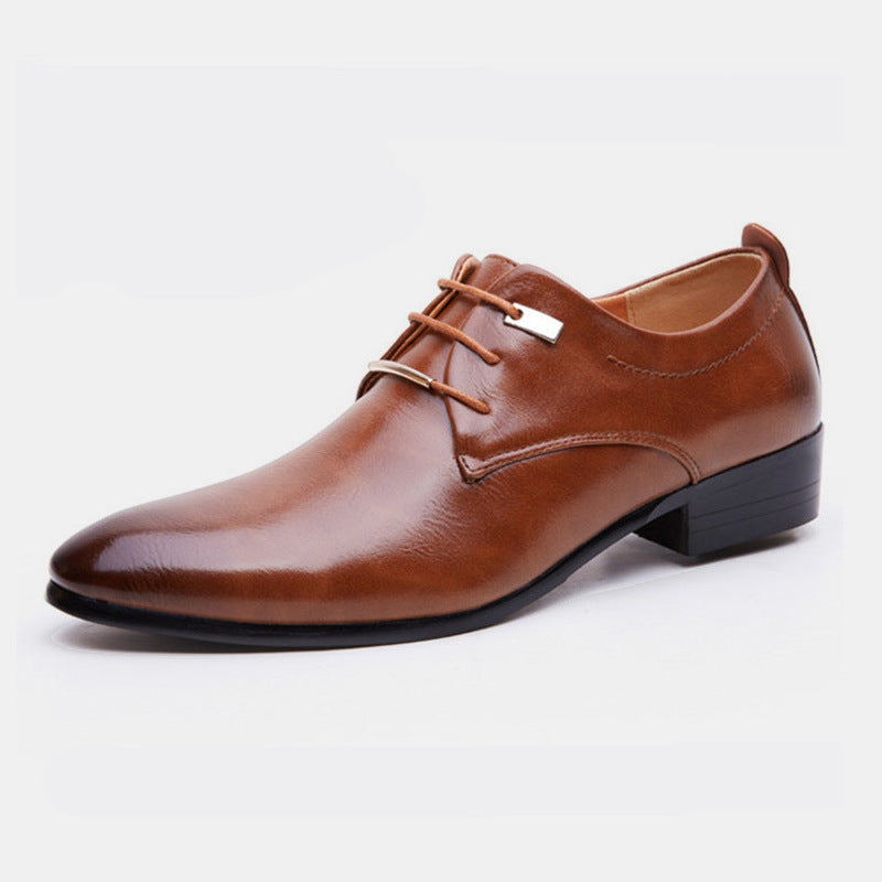 Elegant Leather Men Shoes Italian Formal Dress Male Footwear Luxury Brand Fashi