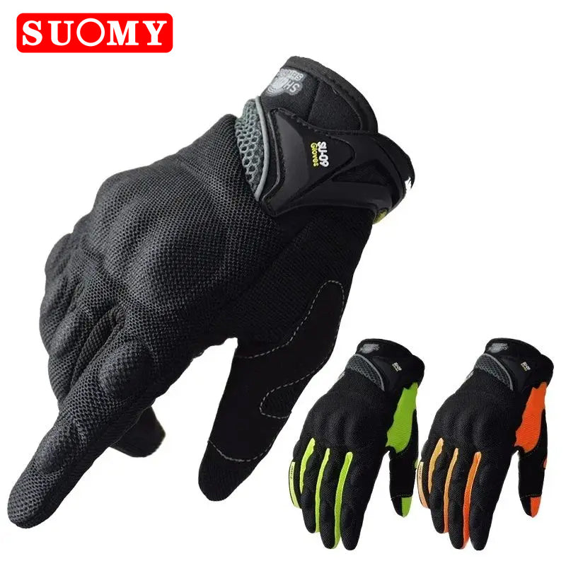 SUOMY Breathable Full Finger Racing Motorcycle Gloves Quality Stylishly Decorat