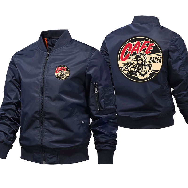 Cafe Racer Motorcycle Bomber Jacket Men Hot Sale Warm Fashion Outwear Brand Coa