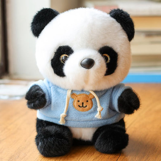 25CM Cute Panda Plush Toy Chinese National Treasure Chuanhoodie Sweater Doll Fe