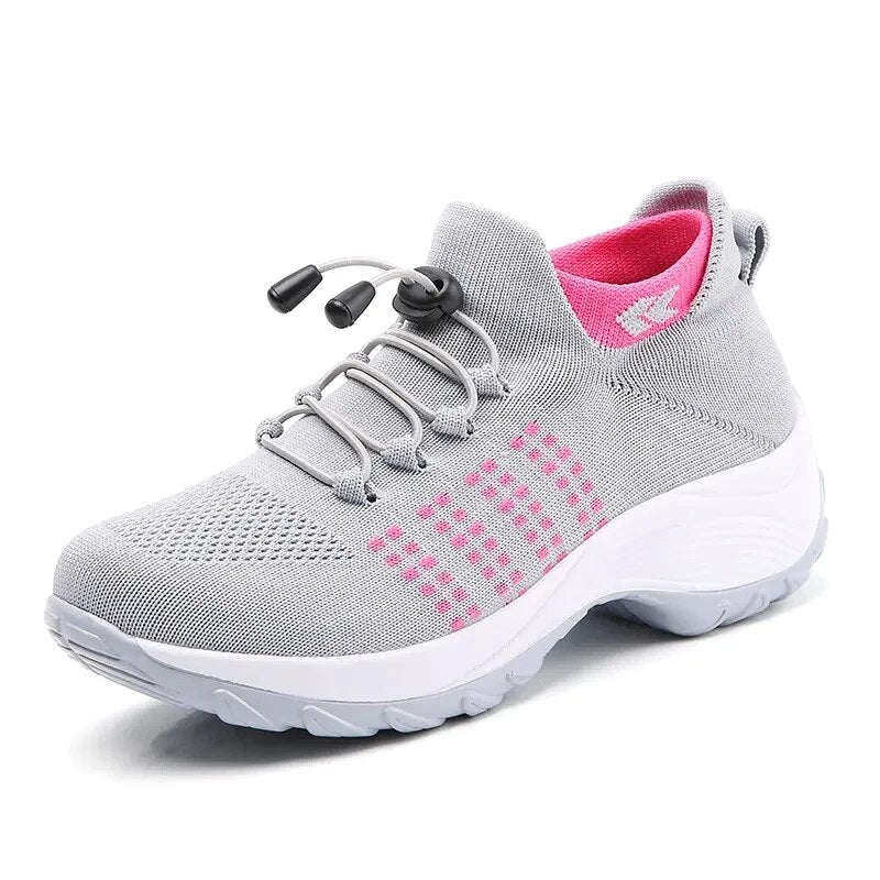 Platform Women's Casual Shoes Large Size Breathable Mesh Women Sneakers Outdoor