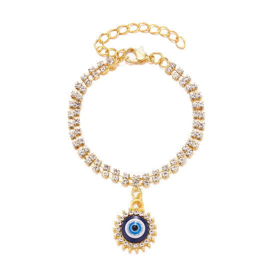 New Fashion Blue Evil Eye Bracelet For Women Gold Color Silver Color Adjustable