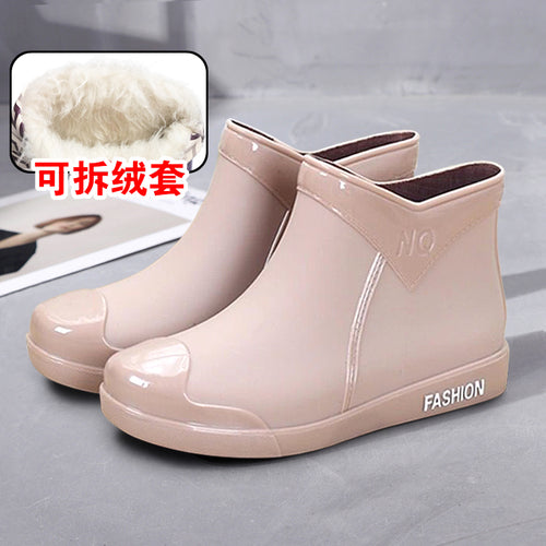 Rain, Boots, Women's Fashion 2023 ,New, Non-Slip Waterproof Short Tube Rubber S