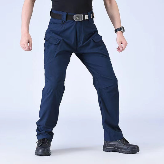 Men's Spring Autumn Tactical Cargo Elastic Pants Combat Trekking Hiking Camping