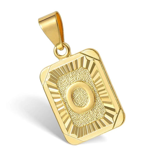 Hot Sale Initial Necklace for Women Men 26 Letters Pendant Gold Color Cuban Cur