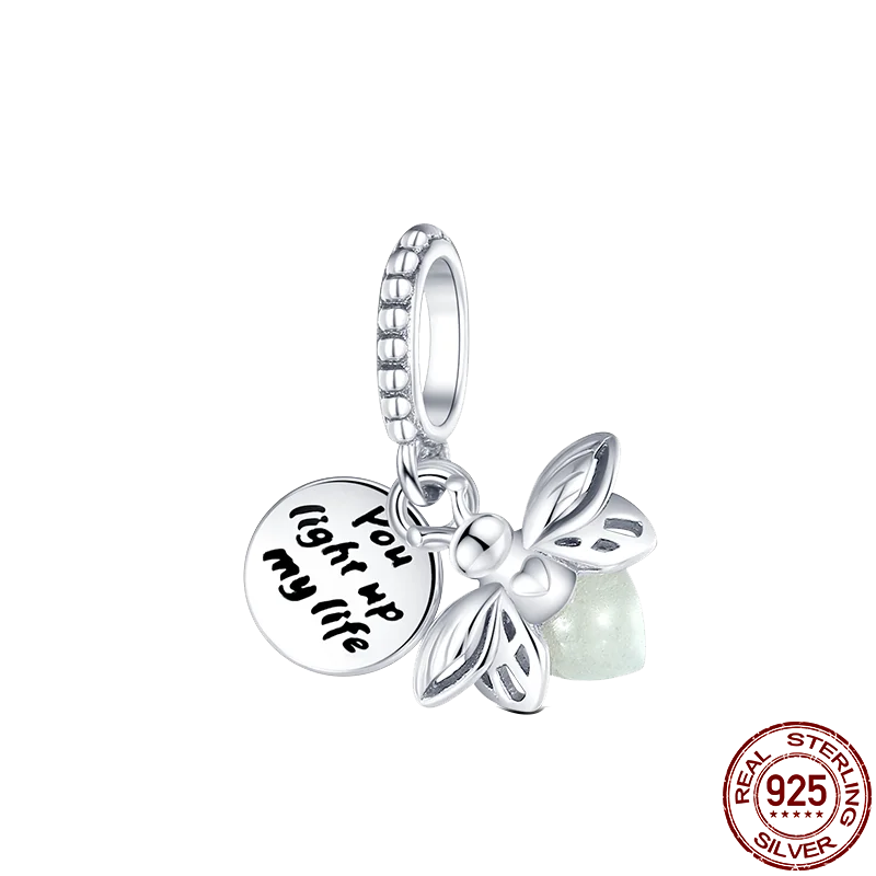 100% 925 Strerling Silver Bee Series Charms Fit Original Pandora Bracelet Beads