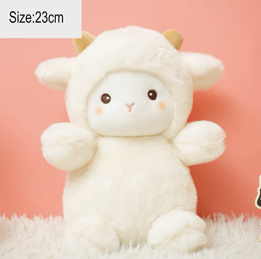 Fluffy Hair Super soft Elephant Lamb Cuddly Plushies Doll Stuffed Animals Long