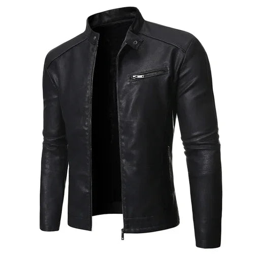 Pu Casual Leather Jacket Men Slim Spring Autumn Coat Motorcycle Plus Size Biker