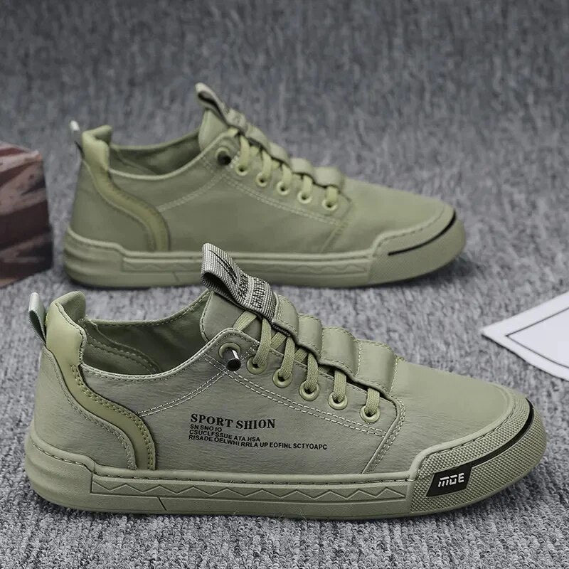 Green MEN'S Casual Shoes, Ice Silk Canvas Shoes, MEN'S Walking Shoes, Outdoor S