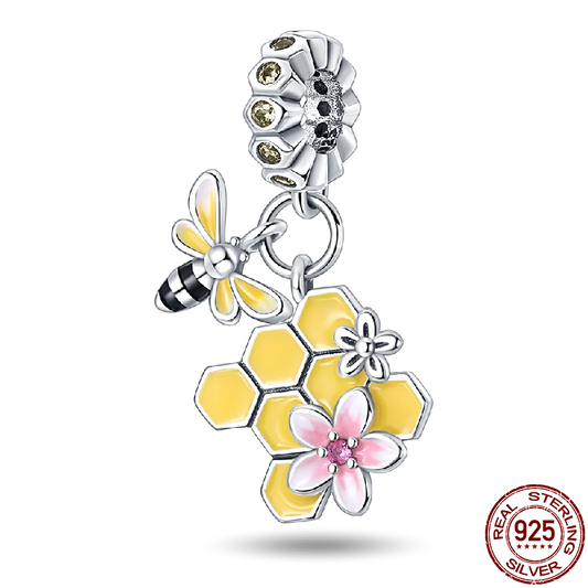 100% 925 Strerling Silver Bee Series Charms Fit Original Pandora Bracelet Beads