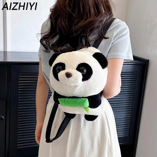 Kawaii Panda Dolls Backpack Casual Plush Children Women Backpack Fashion Girls