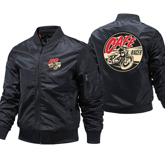 Cafe Racer Motorcycle Bomber Jacket Men Hot Sale Warm Fashion Outwear Brand Coa