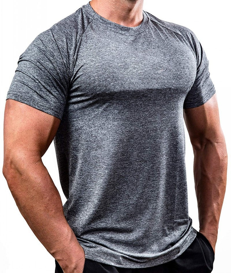 2021 Quick Dry Workout Running T-Shirts Compression Fitness Tops Breathable Gyms T-Shirts Men Clothing Jogger Male Sports Shirts