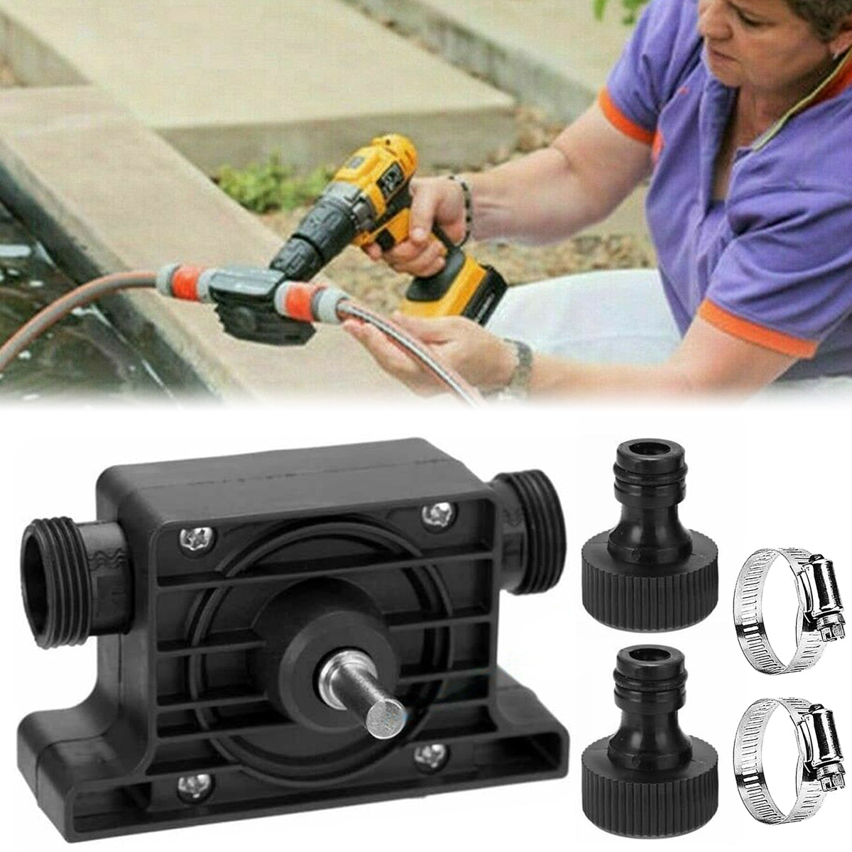 Diesel Oil Fluid Water Pump Portable Electric Drill Pump Mini Hand Self-Priming Liquid Transfer Pumps Home Garden Outdoor Tool