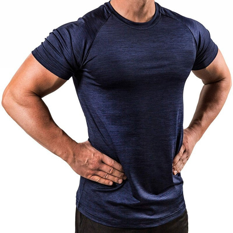 2021 Quick Dry Workout Running T-Shirts Compression Fitness Tops Breathable Gyms T-Shirts Men Clothing Jogger Male Sports Shirts